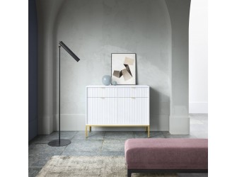 Komoda Viva 104 Biały Mat/Złoty stelaż