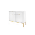 Komoda Viva 104 Biały Mat/Złoty stelaż