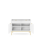 Komoda Viva 104 Biały Mat/Złoty stelaż