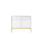 Komoda Viva 104 Biały Mat/Złoty stelaż