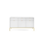 Komoda Viva 154 Biały Mat/Złoty stelaż