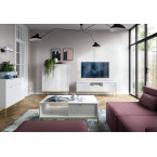 Ława Viva 104 Biały Mat/Złoty stelaż