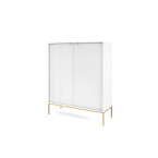 Komoda Viva 2D 104 Biały Mat/Złoty stelaż