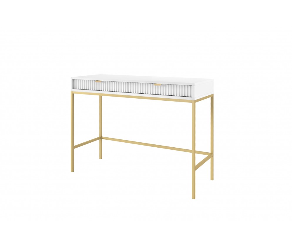 Toaletka Viva 104 Biały Mat/Złoty stelaż