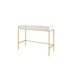 Toaletka Viva 104 Biały Mat/Złoty stelaż