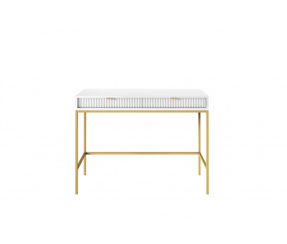 Toaletka Viva 104 Biały Mat/Złoty stelaż