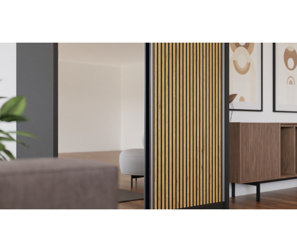 Szafa przesuwna Cora 120 Frezowana + Lustro