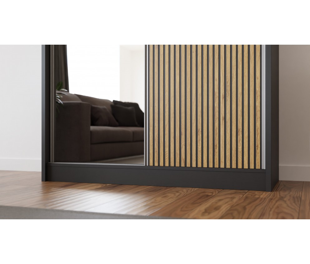 Szafa przesuwna Cora 120 Frezowana + Lustro