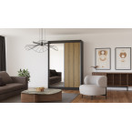 Szafa przesuwna Cora 150 Frezowana + Lustro