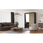 Szafa przesuwna Cora 150 Frezowana + Lustro