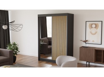 Szafa przesuwna Cora 150 Frezowana + Lustro