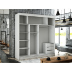 Szafa przesuwna Cora 200 Frezowana + Lustro