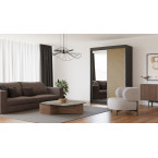 Szafa przesuwna Sento 120 Frezowana + Lustro