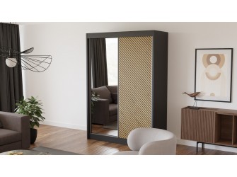 Szafa przesuwna Sento 120 Frezowana + Lustro