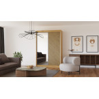 Szafa przesuwna Sento 150 Frezowana + Lustro