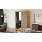 Szafa przesuwna Sento 150 Frezowana + Lustro