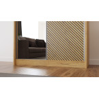 Szafa przesuwna Sento 150 Frezowana + Lustro