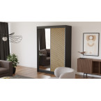 Szafa przesuwna Sento 200 Frezowana + Lustro