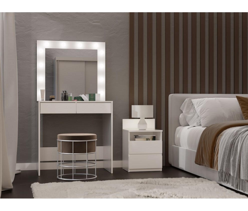 Zestaw toaletka Marina T+ 2S+L BIAŁY