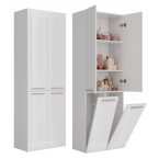 Słupek łazienkowy Nel 2K/DD BIAŁY POŁYSK