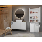 Słupek łazienkowy Nel 2K/DD BIAŁY POŁYSK