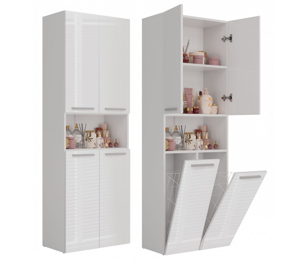 Słupek łazienkowy Nel 2K/DK BIAŁY POŁYSK