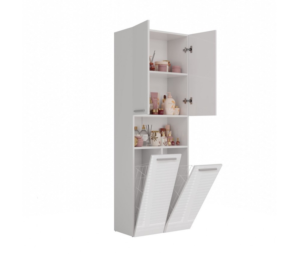 Słupek łazienkowy Nel 2K/DK BIAŁY POŁYSK