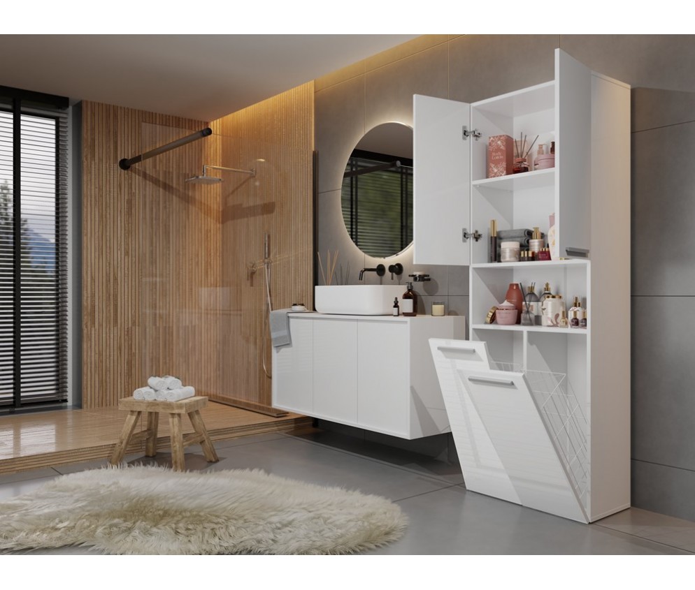 Słupek łazienkowy Nel 2K/DK BIAŁY POŁYSK