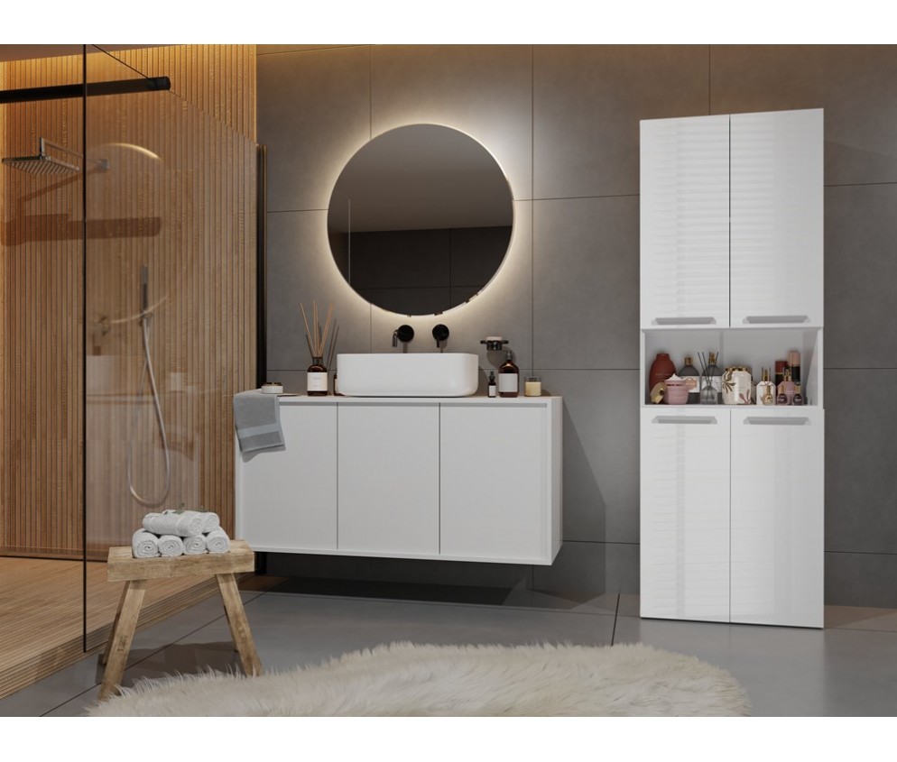 Słupek łazienkowy Nel 2K/DK BIAŁY POŁYSK