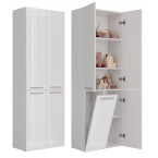 Słupek łazienkowy Nel 1K/DD BIAŁY POŁYSK