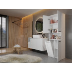 Słupek łazienkowy Nel 1K/DK BIAŁY POŁYSK