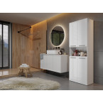 Słupek łazienkowy Nel 1K/DK BIAŁY POŁYSK