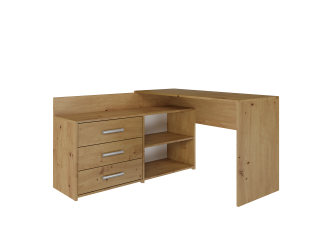 BIURKO NAROŻNE + KOMODA DANY DĄB ARTISAN