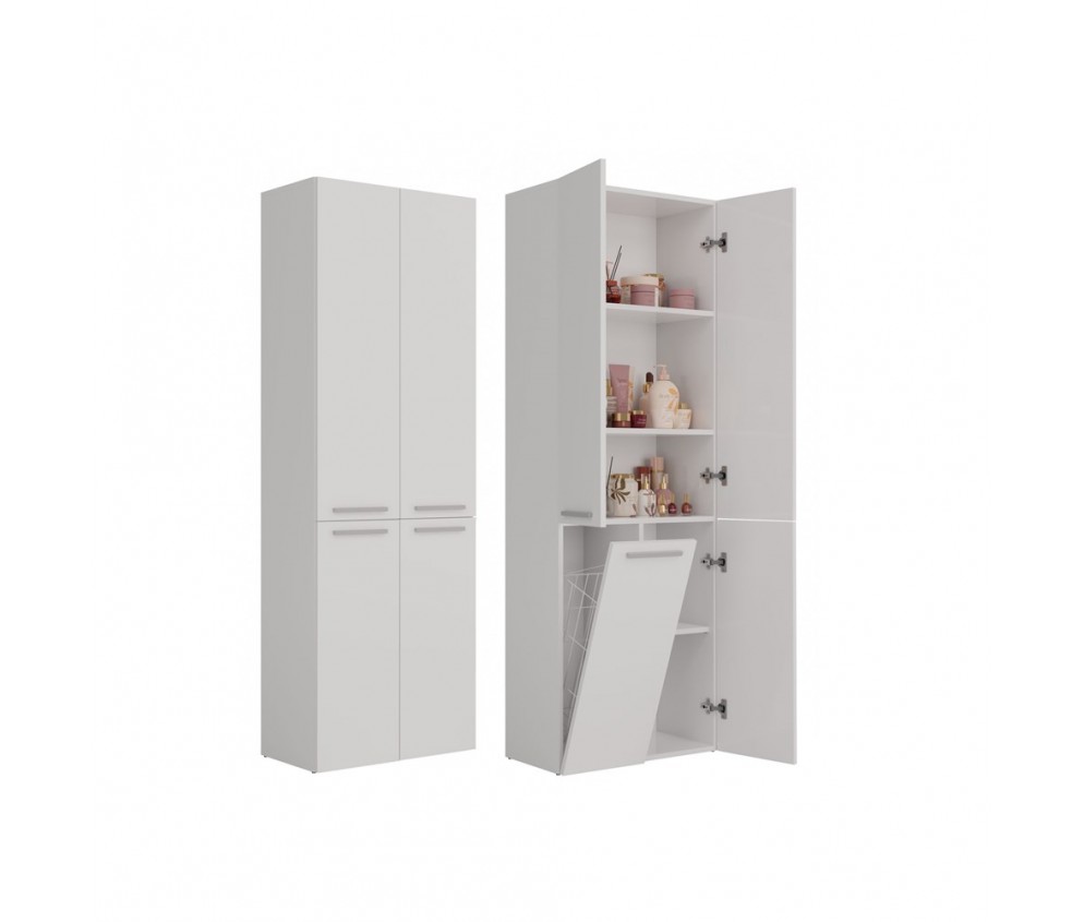 Słupek łazienkowy Nel 1K/DD BIAŁY