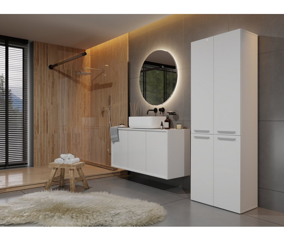 Słupek łazienkowy Nel 1K/DD BIAŁY