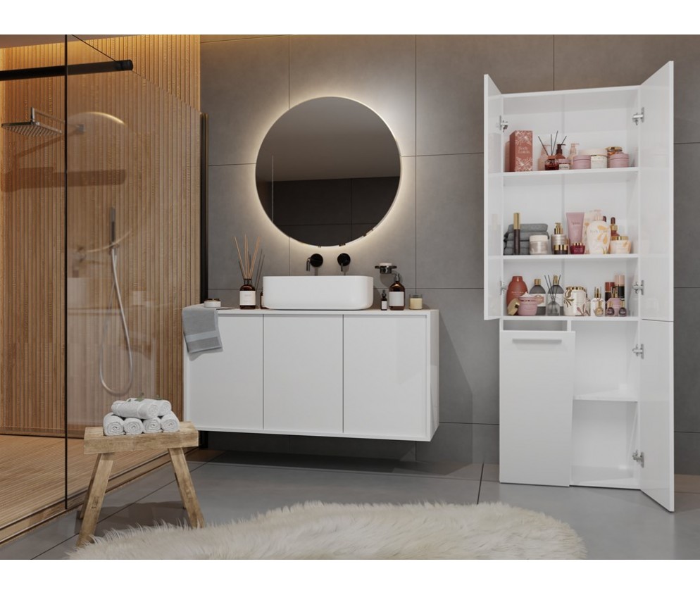 Słupek łazienkowy Nel 1K/DD BIAŁY