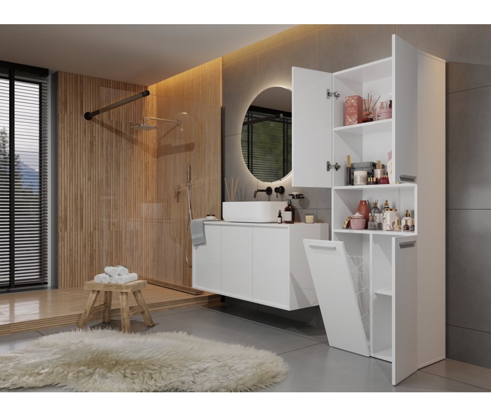 Słupek łazienkowy Nel 1K/DK BIAŁY