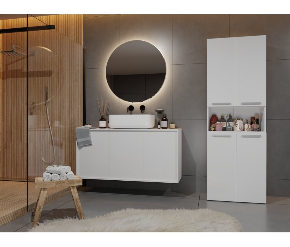 Słupek łazienkowy Nel 1K/DK BIAŁY