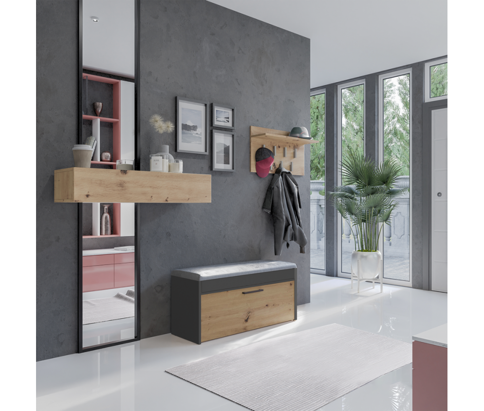 Szafka na obuwie Parma PARMA ANTRACYT ARTISAN