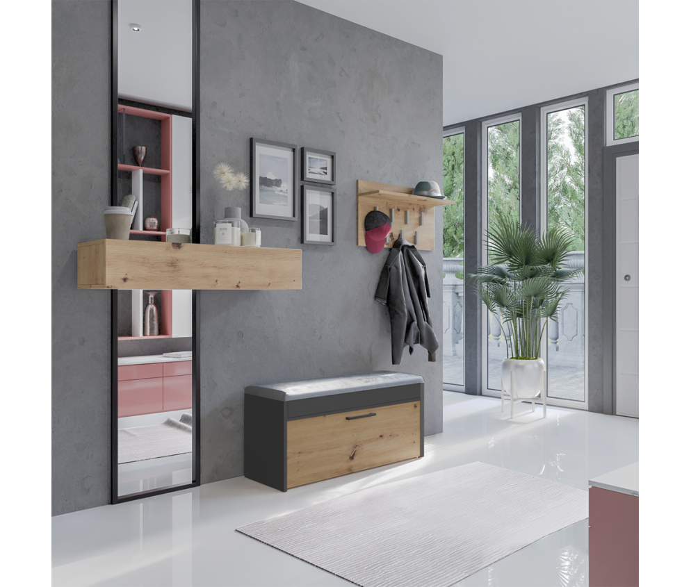 Szafka na obuwie Parma PARMA ANTRACYT ARTISAN