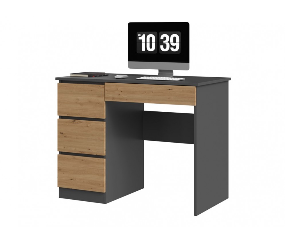 Biurko Mijas LEWE ANTRACYT ARTISAN