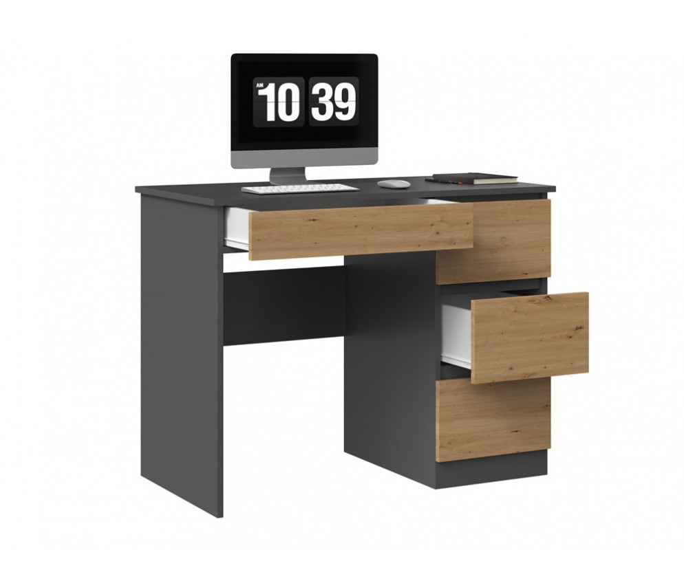 Biurko Mijas PRAWE ANTRACYT ARTISAN