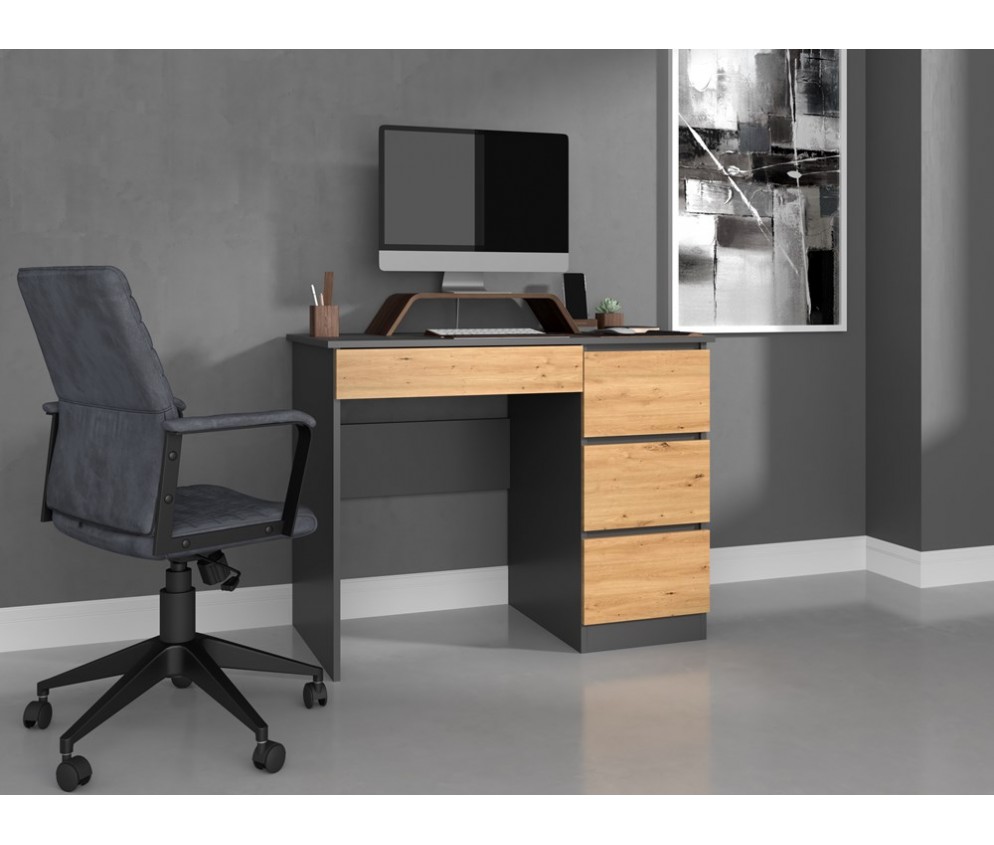 Biurko Mijas PRAWE ANTRACYT ARTISAN