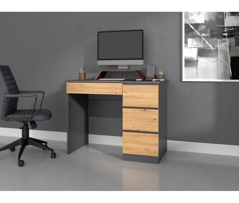 Biurko Mijas PRAWE ANTRACYT ARTISAN