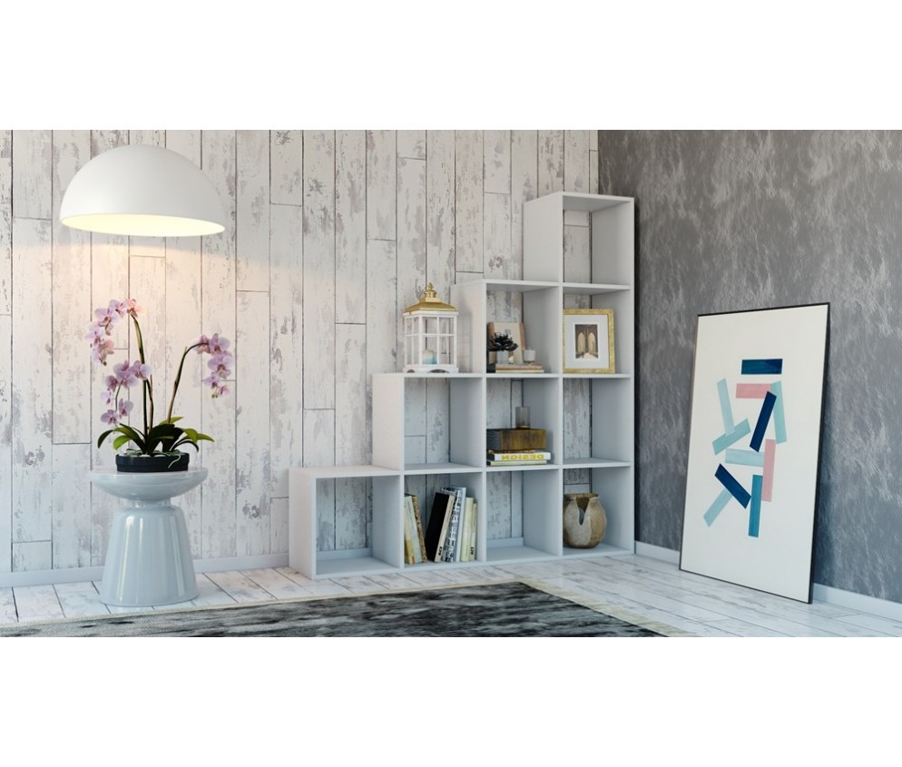 Regał Step 4X4 BIAŁY