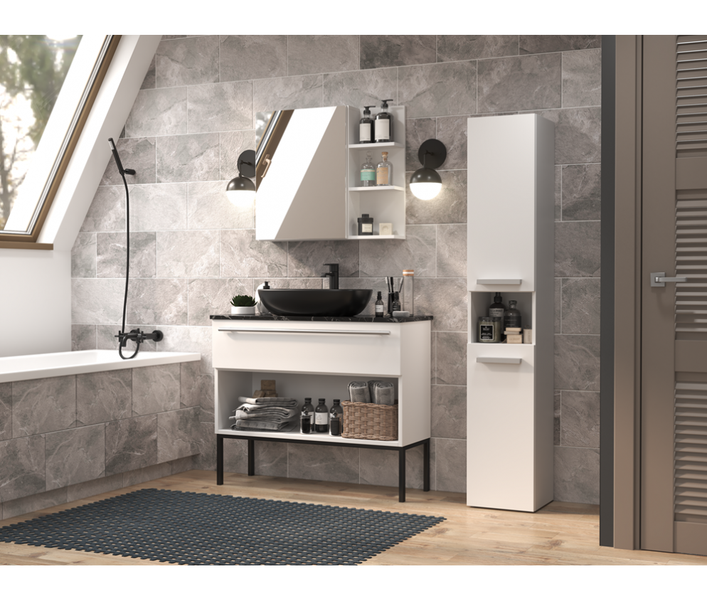 Słupek łazienkowy Nel III BIAŁY