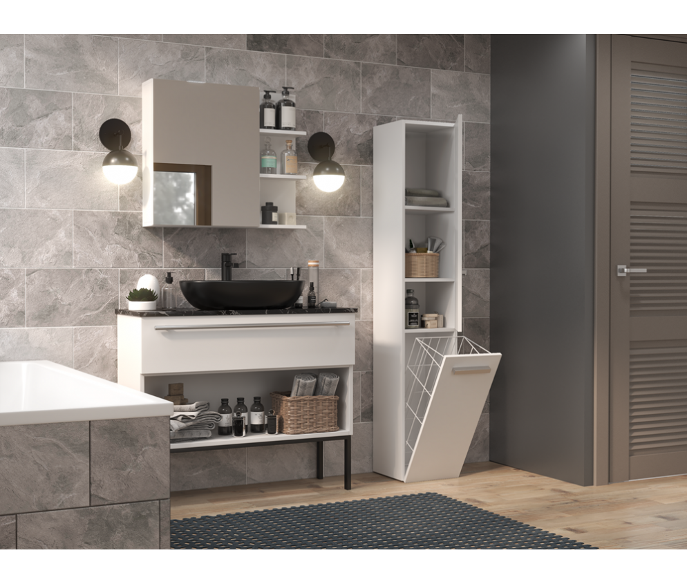 Słupek łazienkowy Nel IV BIAŁY