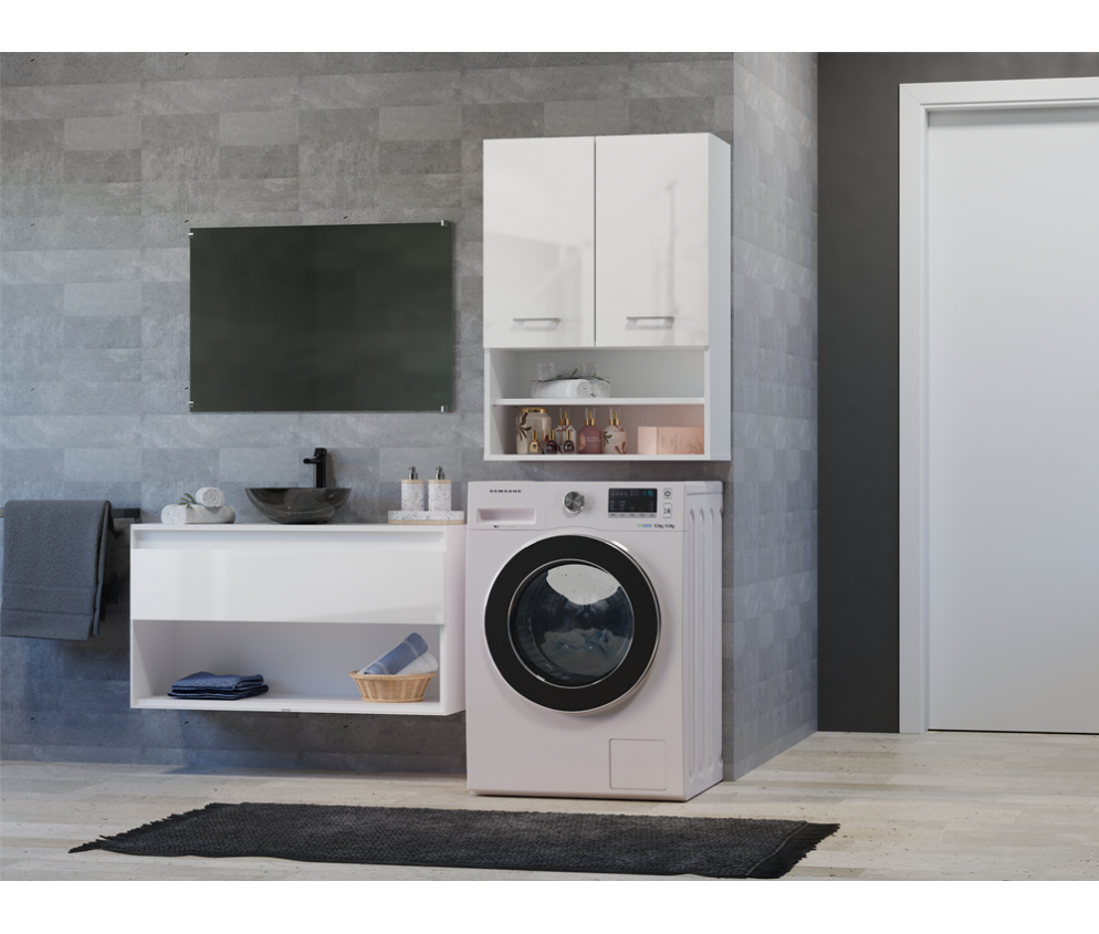 Szafka na pralkę Pola MINI/DK BIAŁY POŁYSK