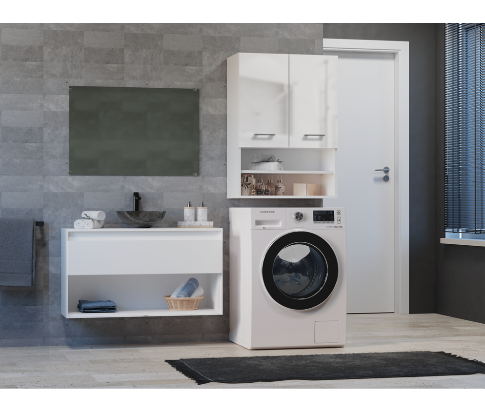 Szafka na pralkę Pola MINI/DK BIAŁY POŁYSK