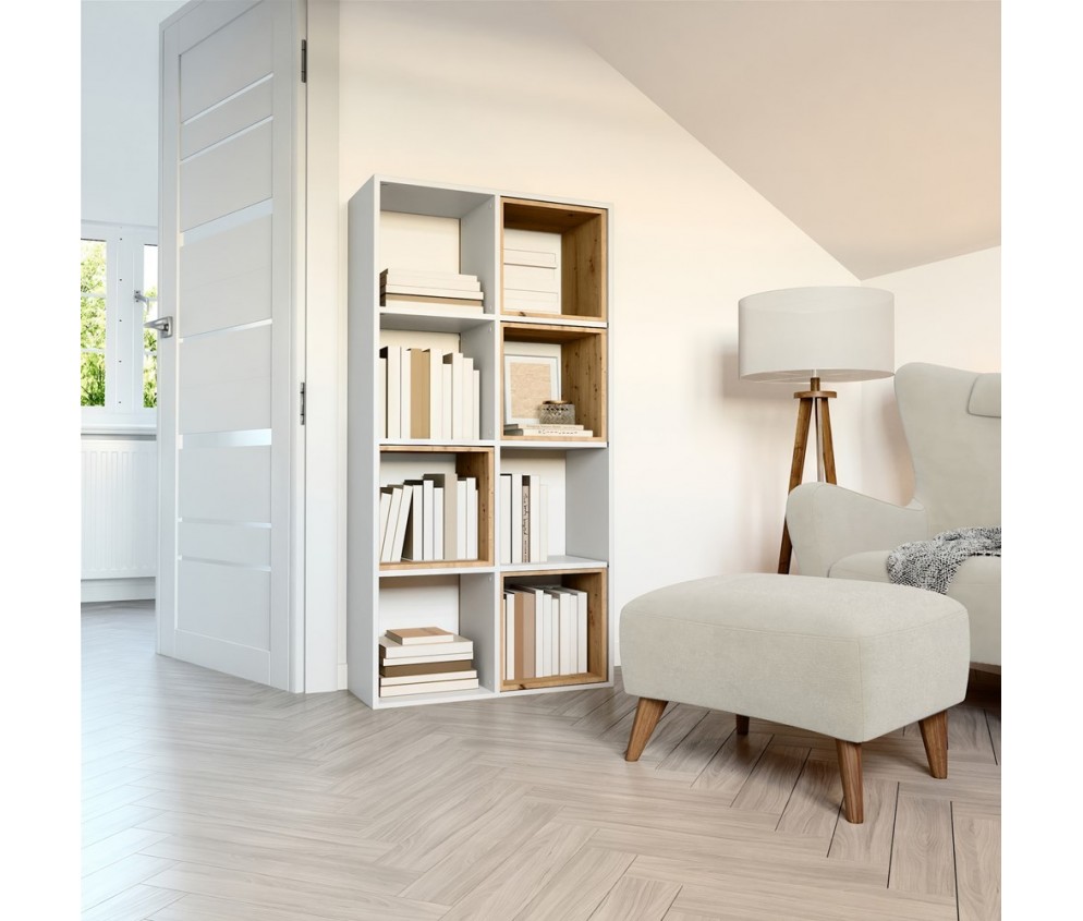 Regał Malax 2X4 BIAŁY